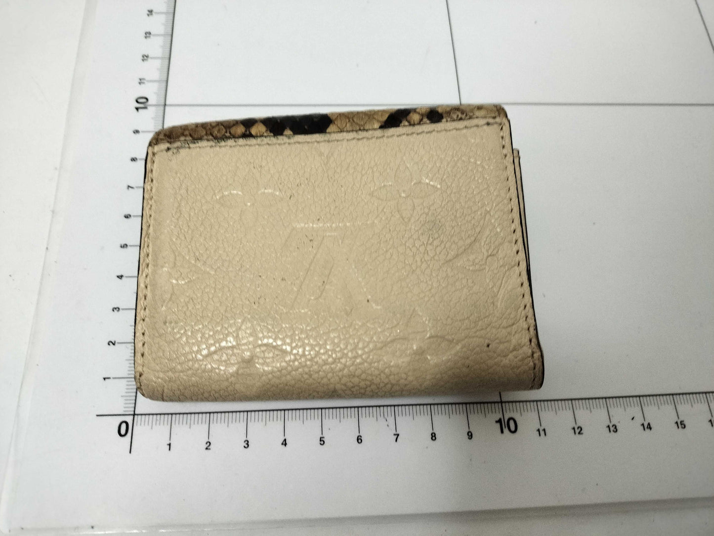 LOUIS VUITTON LOUIS VUITTON Louis Vuitton Portefeuille Python Monogram Folding Wallet