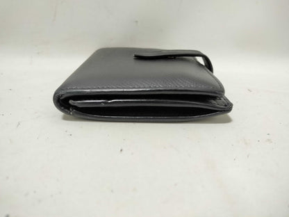 CELINE CELINE Strap Leather Folding Wallet Black Wallet