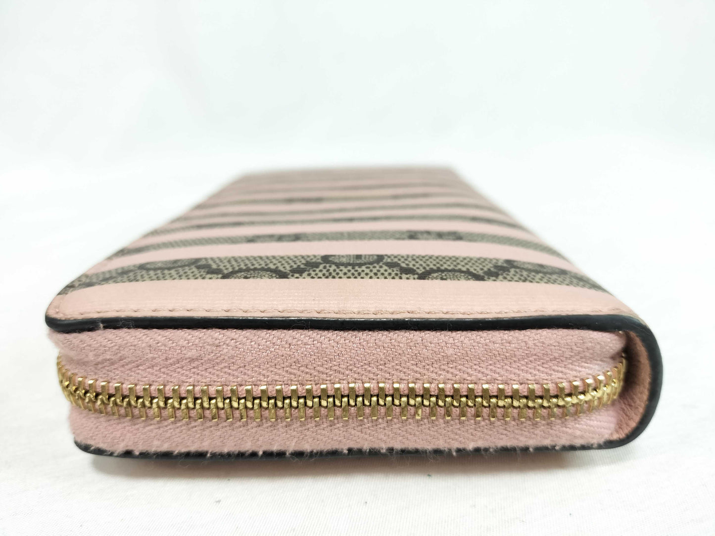 GUCCI GG GUCCI 701488 Long Wallet Candy Cane Stripe Wallet