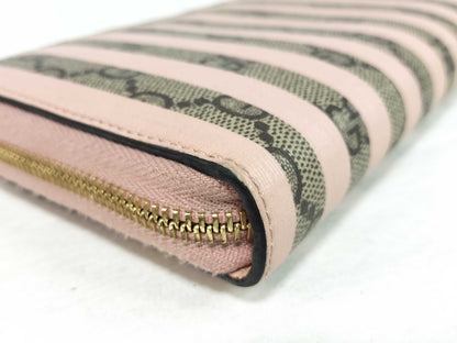 GUCCI GG GUCCI 701488 Long Wallet Candy Cane Stripe Wallet