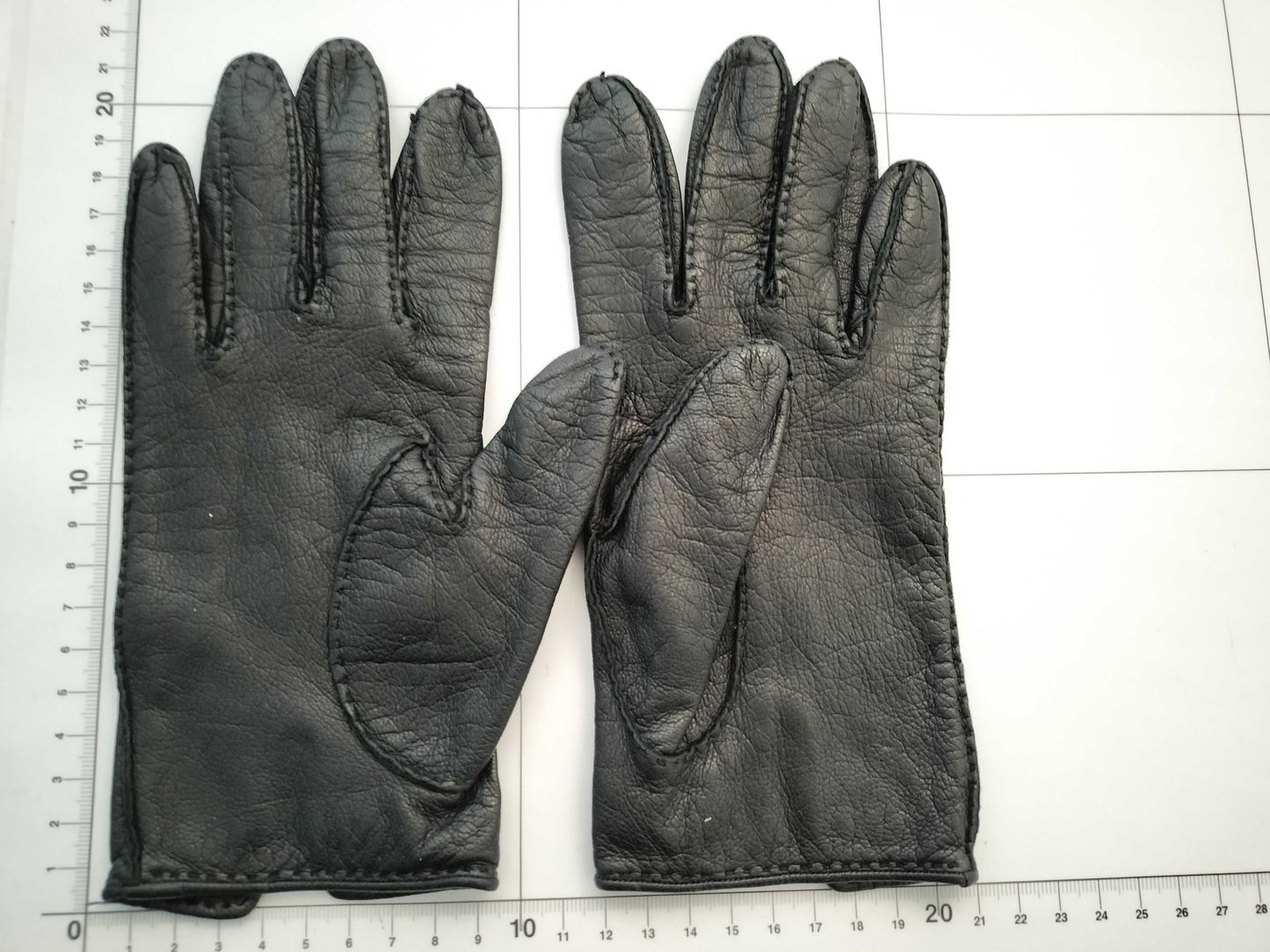 HERMES HERMES Leather Gloves Black Metal Fittings Other Accessories