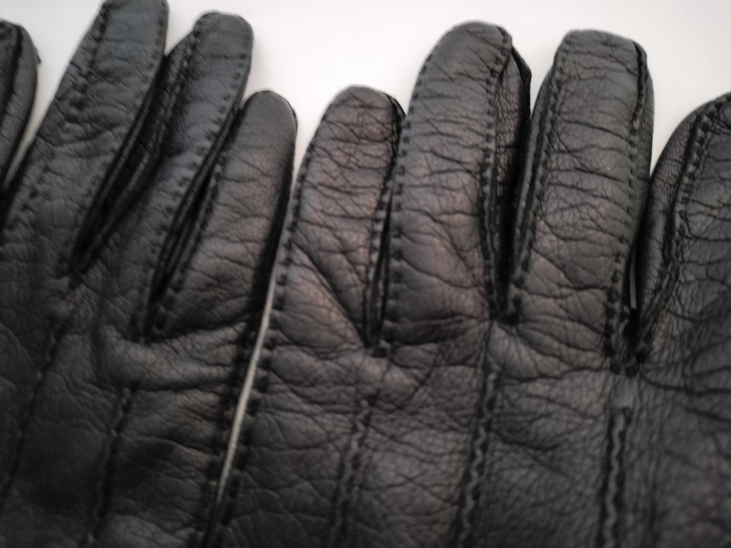 HERMES HERMES Leather Gloves Black Metal Fittings Other Accessories