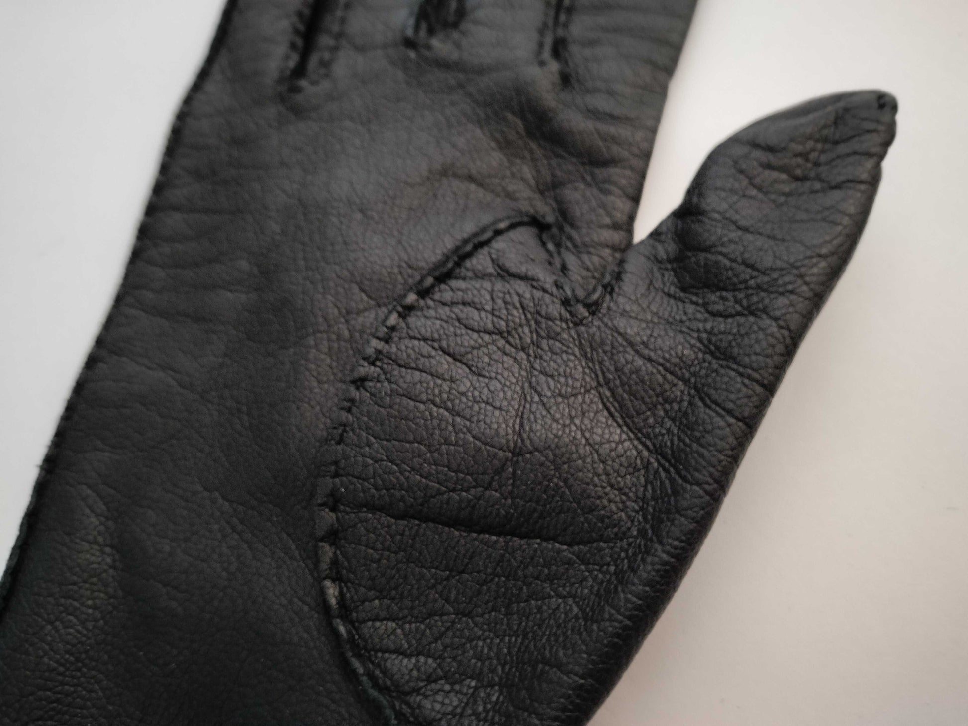 HERMES HERMES Leather Gloves Black Metal Fittings Other Accessories