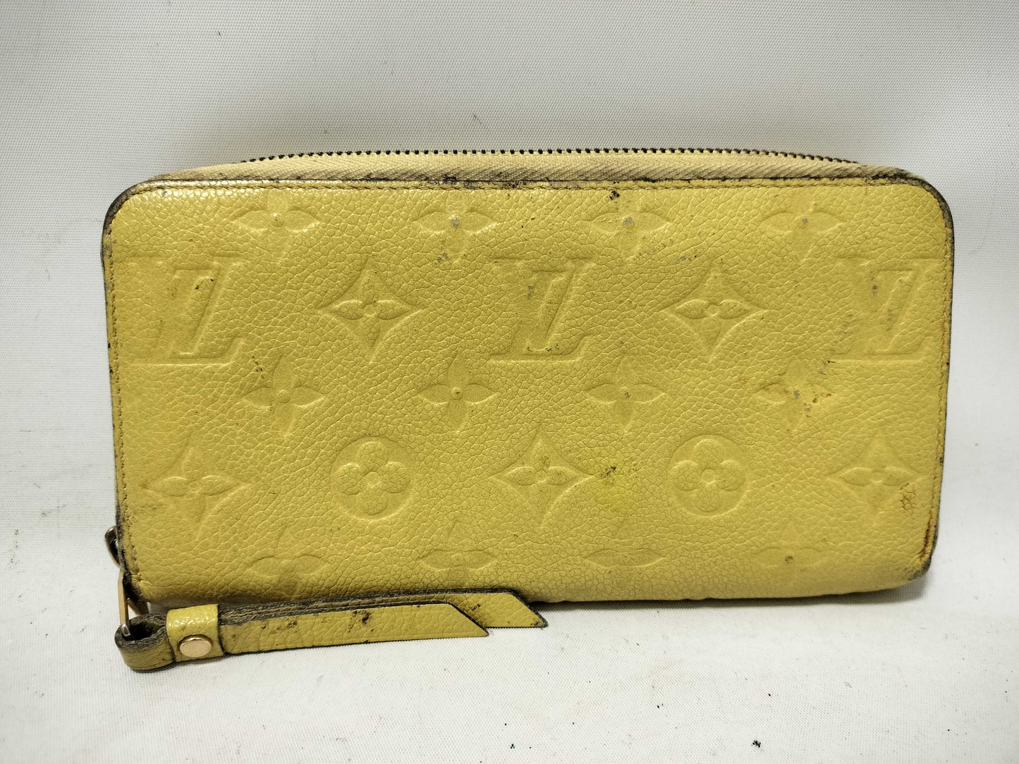 LOUIS VUITTON Monogram Empreinte Long Wallet TN1124 Yellow