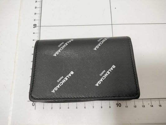 BALENCIAGA BALENCIAGA Logo Print Black Card Case Card Case/Pass Case/Business Card Case
