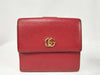 GUCCI 456122 GG Marmont Leather Folding Wallet, Red
