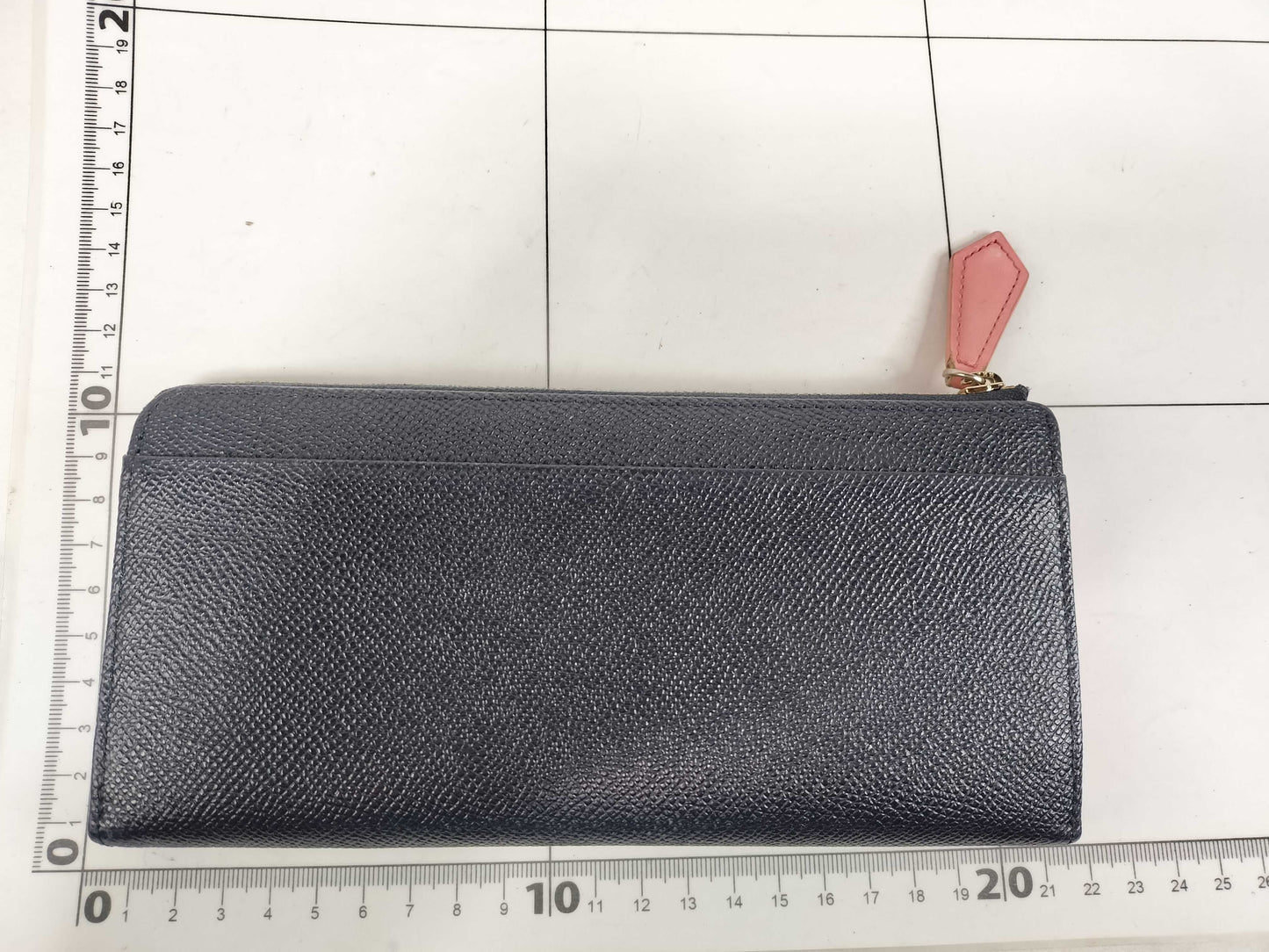 Paul Smith L-Shaped Long Wallet, Leather, Navy, with Outer Box
