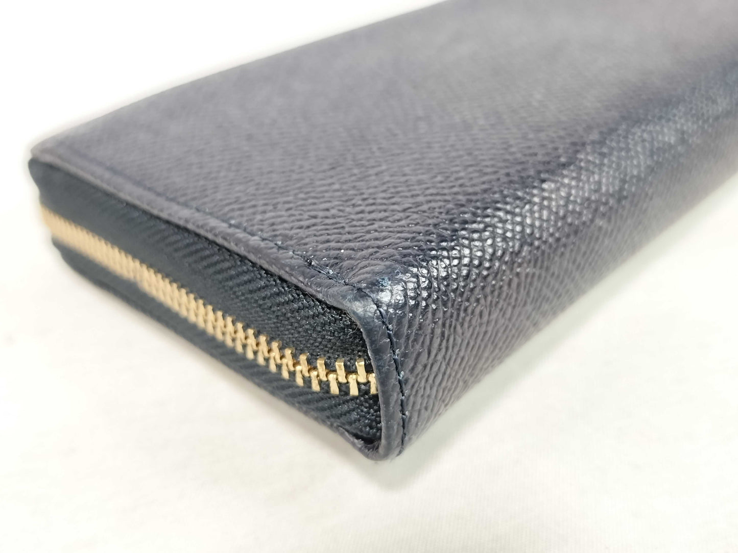 Paul Smith L-Shaped Long Wallet, Leather, Navy, with Outer Box