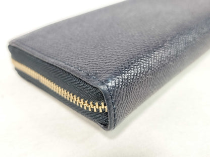Paul Smith L-Shaped Long Wallet, Leather, Navy, with Outer Box