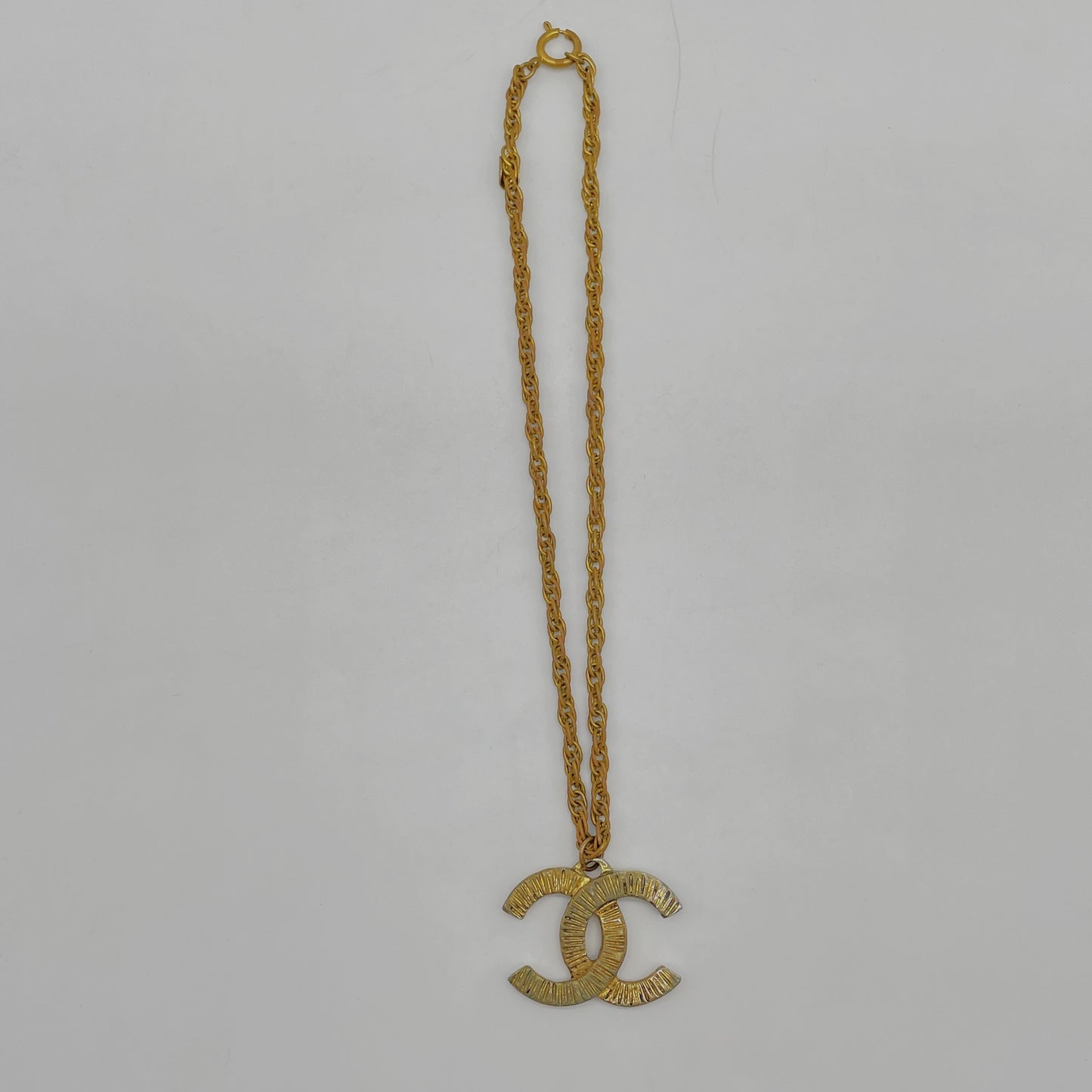 CHANEL CHANEL Coco Mark Vintage Plated Necklace Necklace