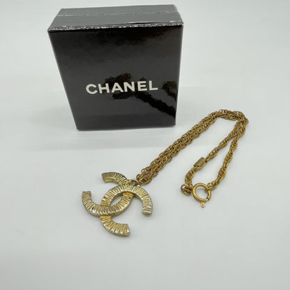 CHANEL CHANEL Coco Mark Vintage Plated Necklace Necklace