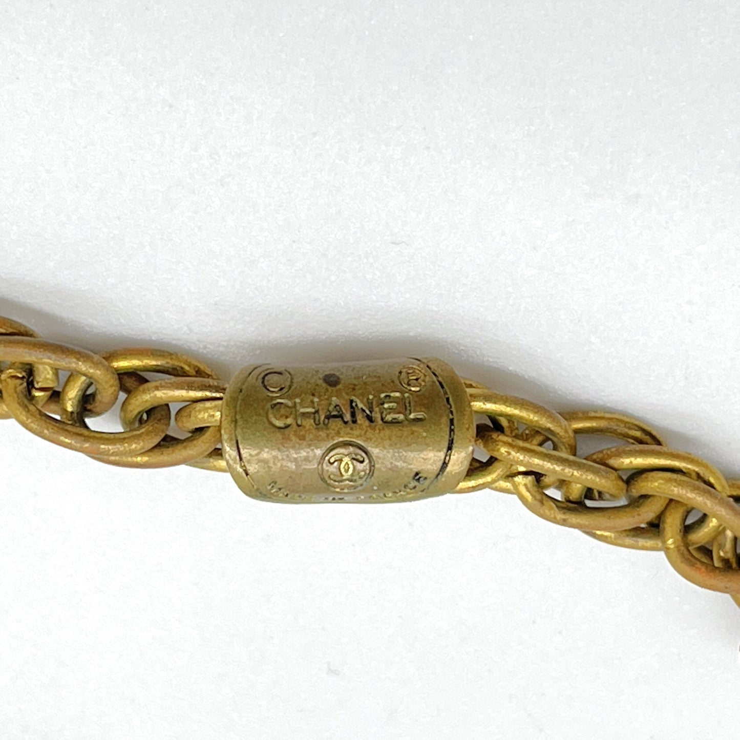 CHANEL CHANEL Coco Mark Vintage Plated Necklace Necklace