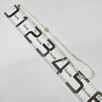 CHANEL CHANEL Coco Mark Faux Pearl Necklace A18P Necklace