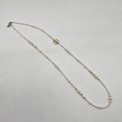 CHANEL CHANEL Coco Mark Faux Pearl Necklace A18P Necklace