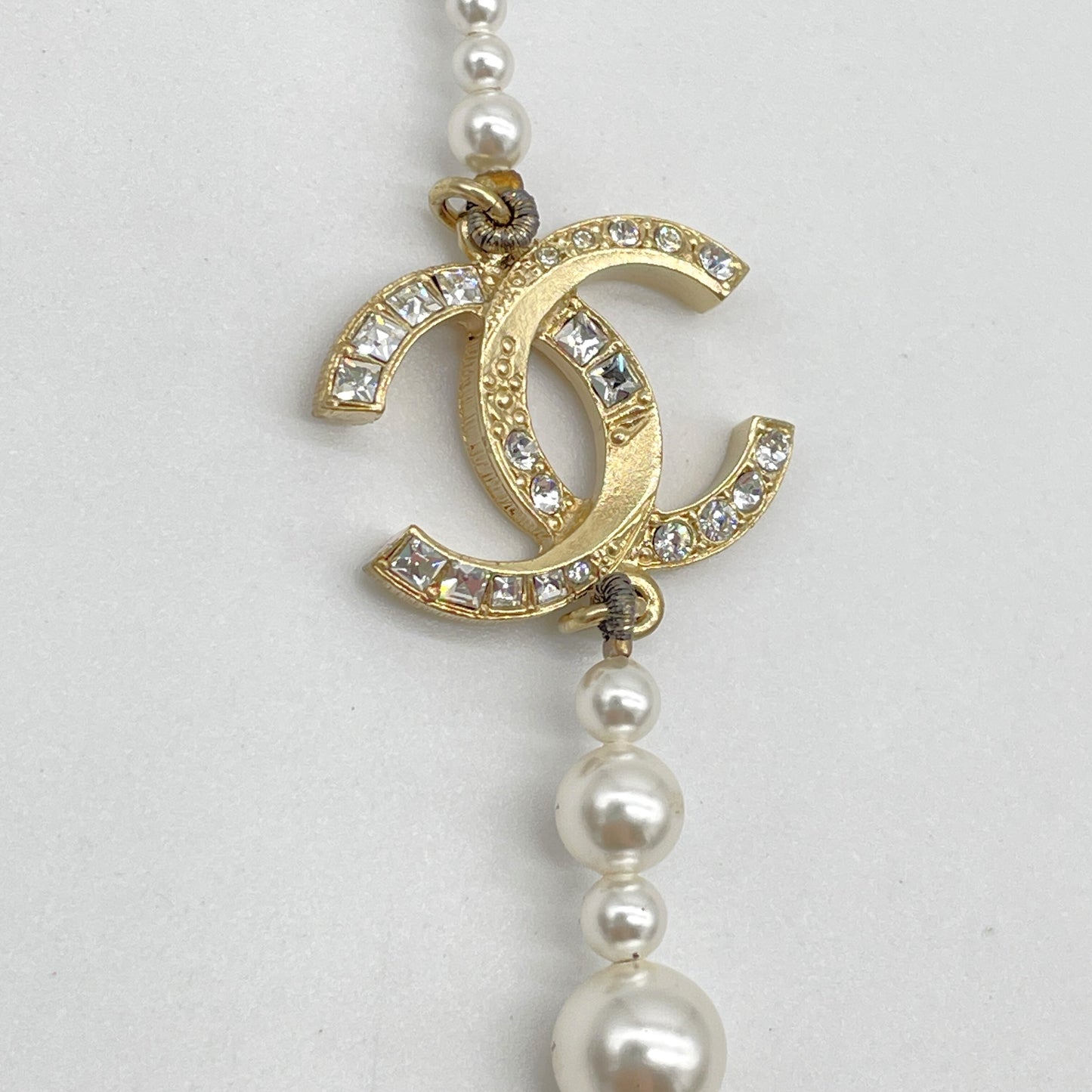 CHANEL CHANEL Coco Mark Faux Pearl Necklace A18P Necklace