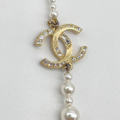 CHANEL CHANEL Coco Mark Faux Pearl Necklace A18P Necklace