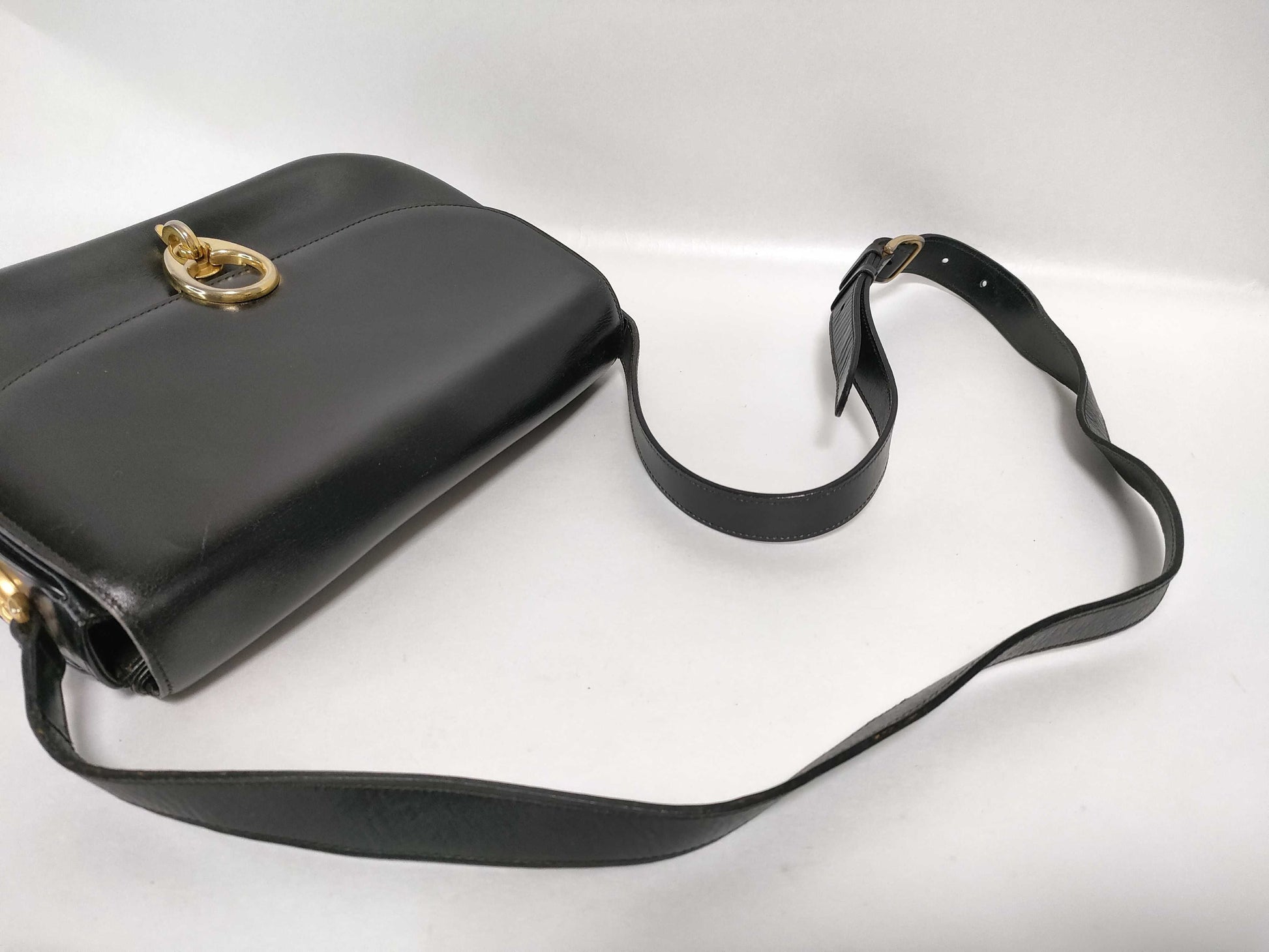 CELINE CELINE Leather Shoulder Bag Old Celine Shoulder Bag