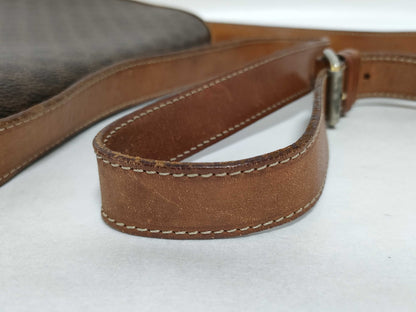 CELINE Macadam x Leather Shoulder Bag