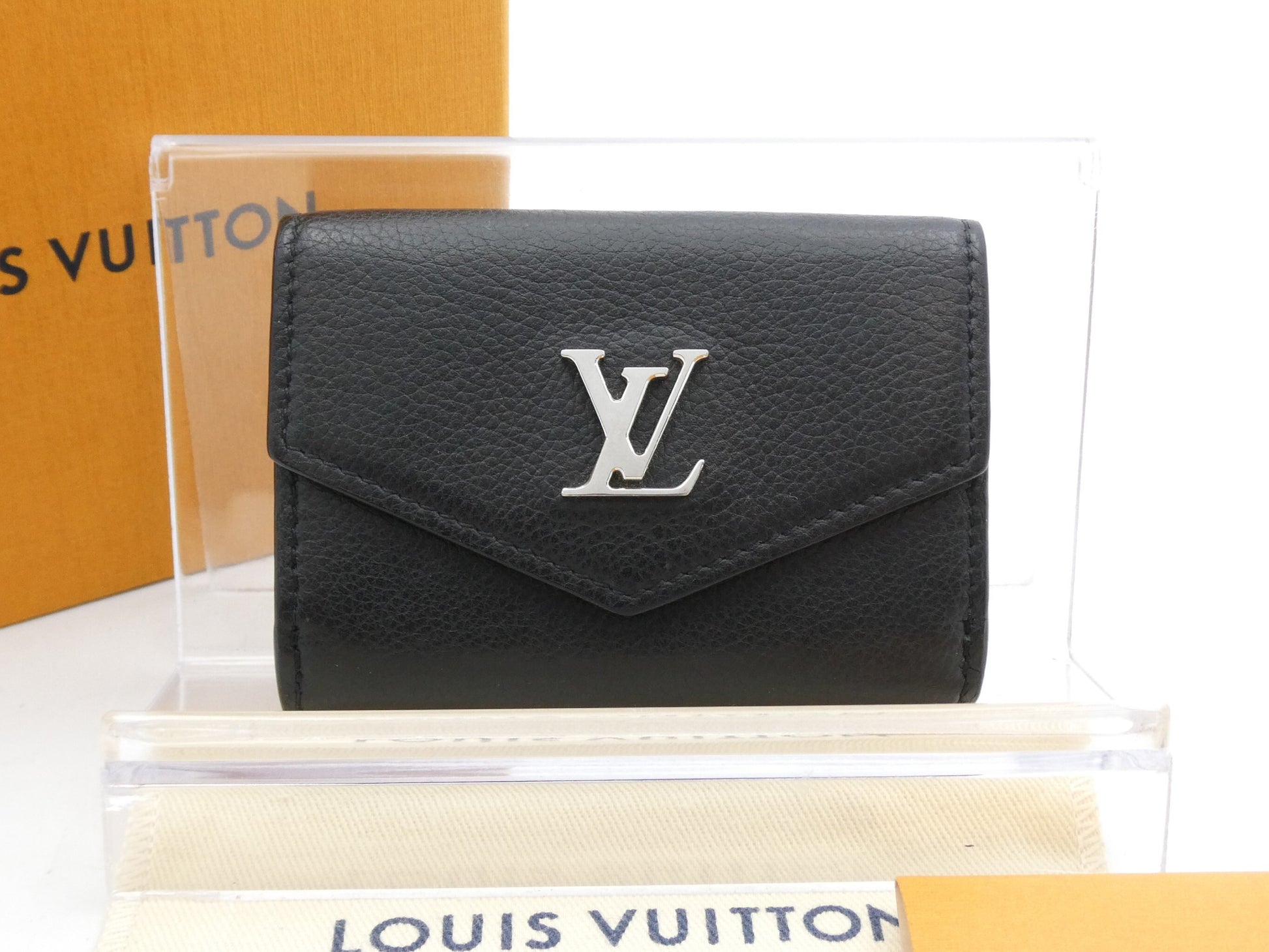 LOUIS VUITTON Taiga Portefeuille Lock Mini Wallet with IC Reaction