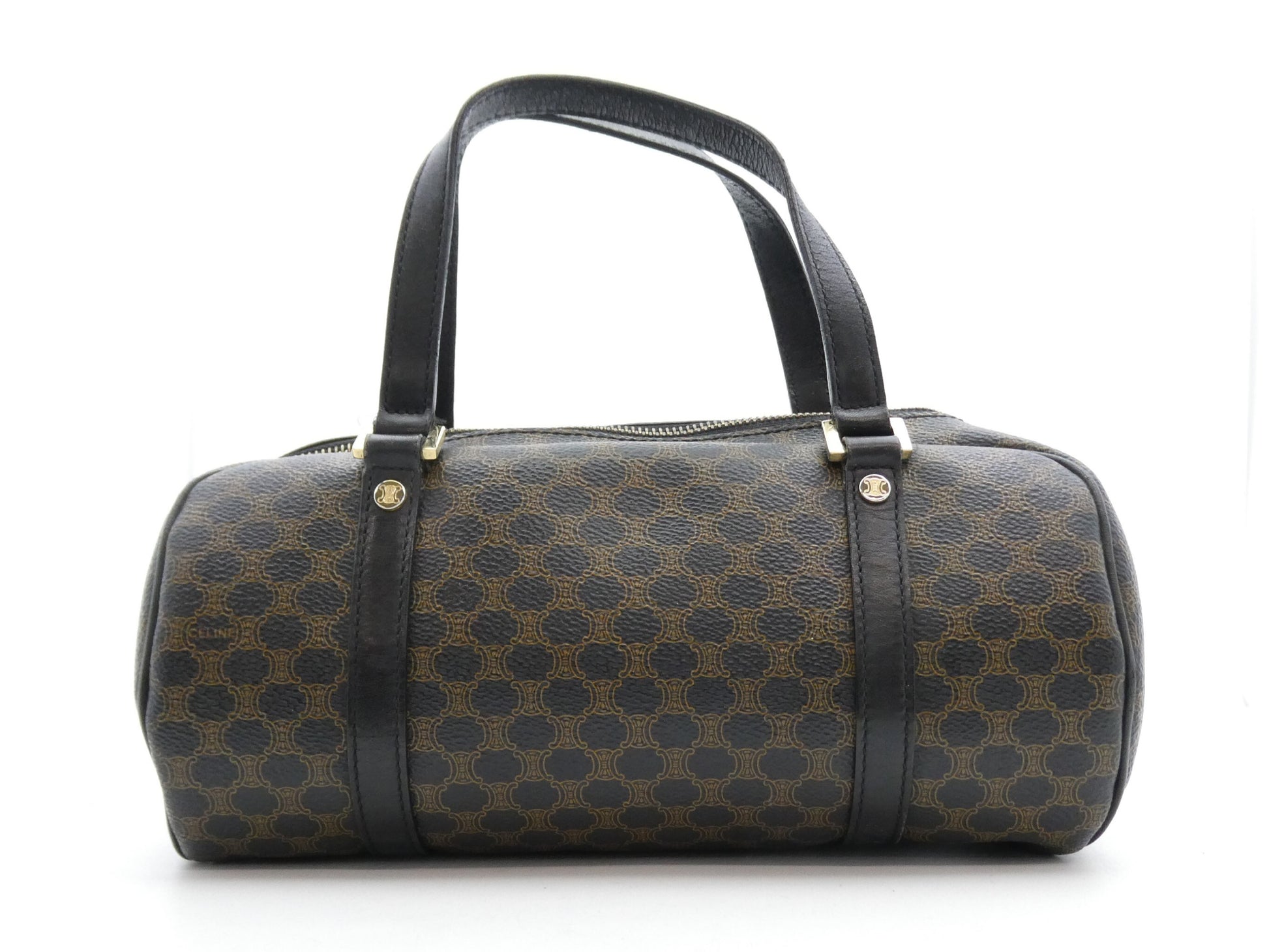 CELINE Macadam Cylindrical PVC Leather Handbag