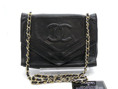 CHANEL Coco Mark Leather Chain Shoulder Bag