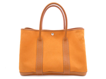 HERMES Garden Party □I Engraved Tote Bag