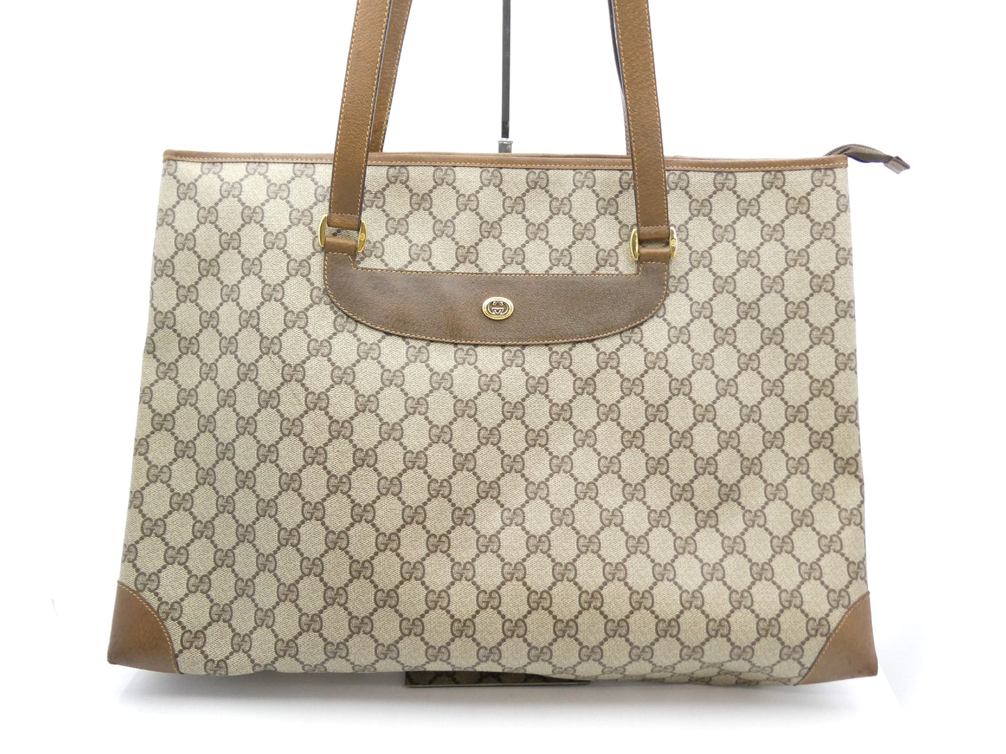 GUCCI GG Supreme GG Supreme PVC Leather Tote Bag