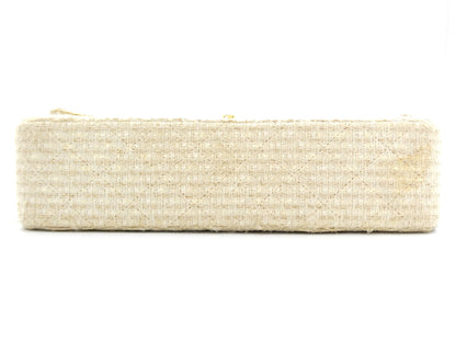 CHANEL Matelasse Tweed Coco Mark Double Flap Double Chain Shoulder Bag