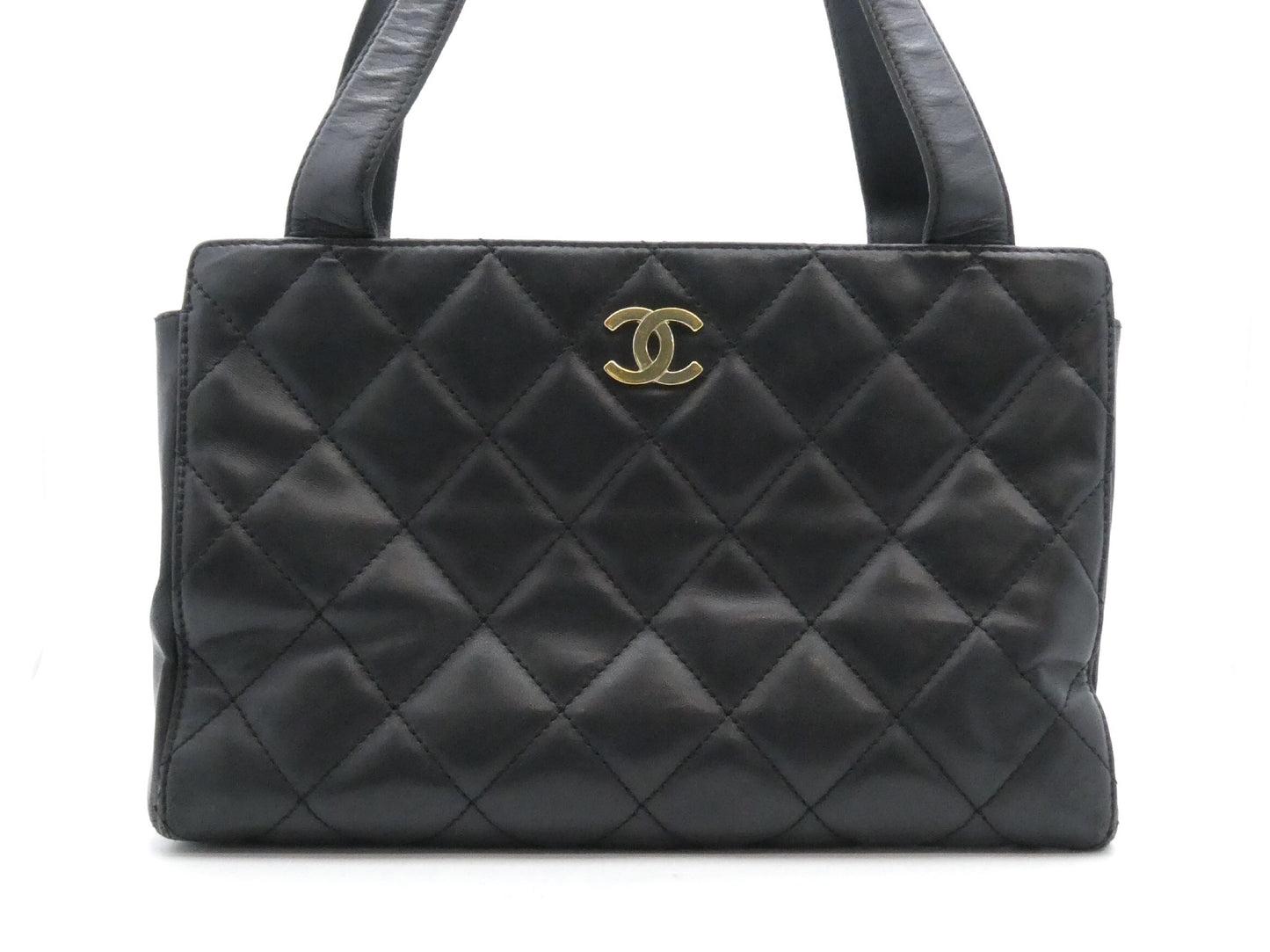CHANEL Matelasse Coco Mark Leather Handbag