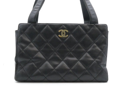 CHANEL Matelasse Coco Mark Leather Handbag