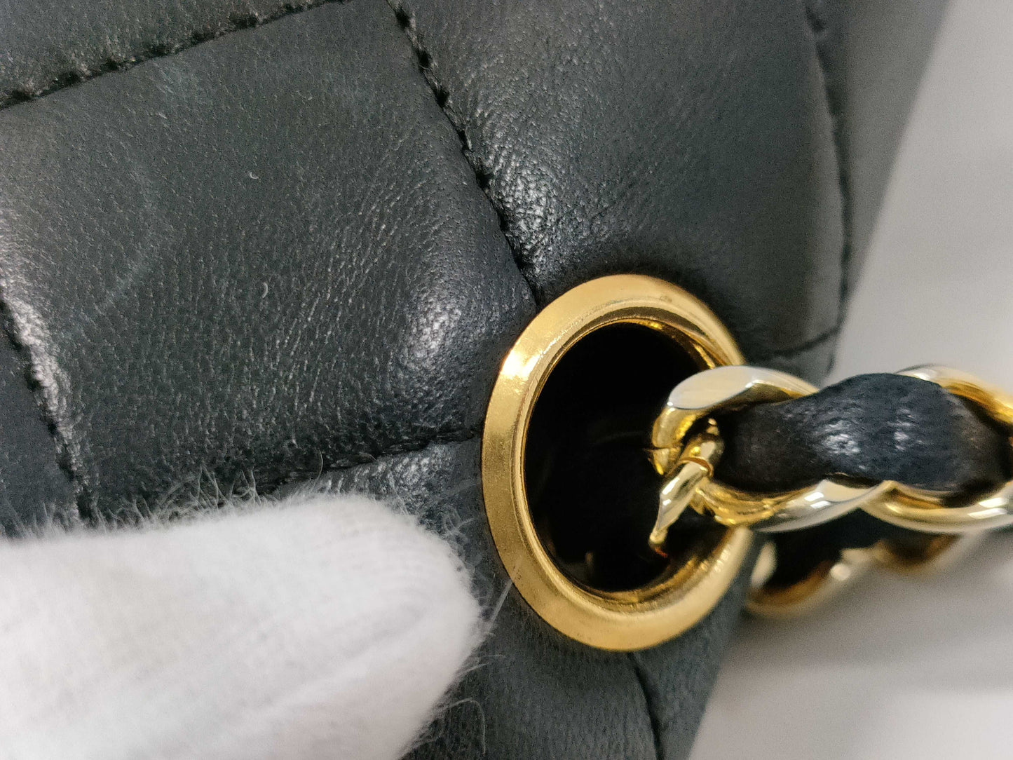 CHANEL Matelasse Lambskin Double Flap Double Chain Bag in Black with Gold Hardware, 0979356, 0 Series Shoulder Bag