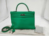 HERMES Kelly 35 Taurillon Clemence Leather, Green, 2-Way, P Stamp, Inner Stitching, Handbag