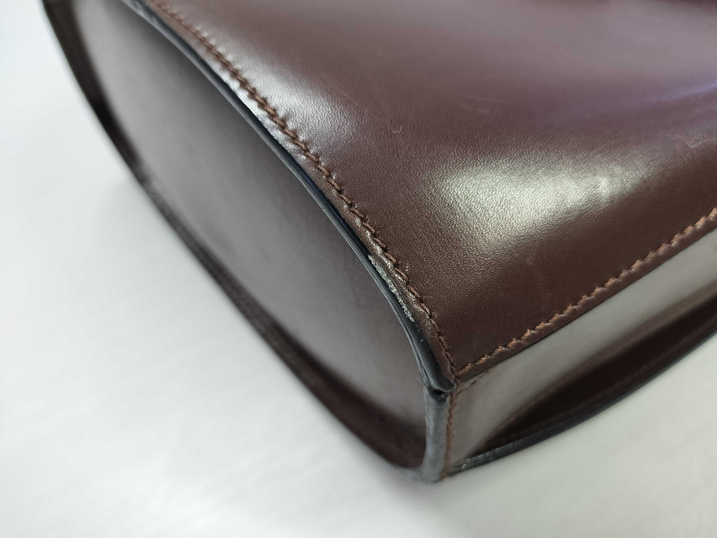 CELINE Circle Logo Leather Shoulder Bag