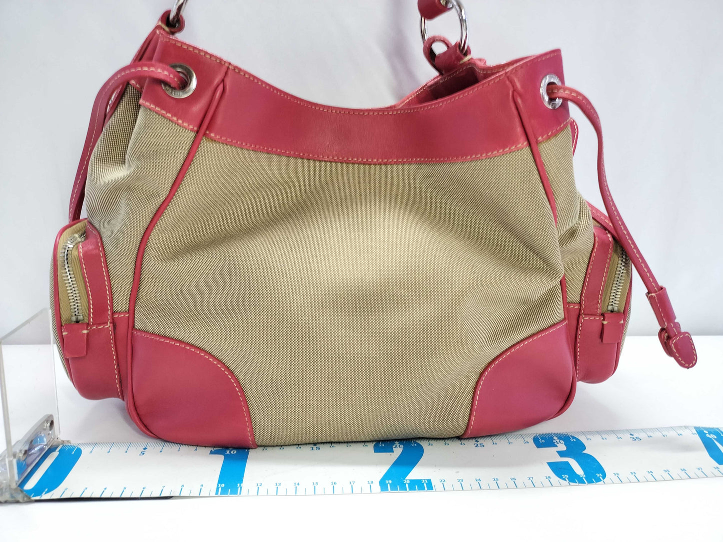 PRADA PRADA Prada Logo Jacquard Leather One-Shoulder Bag White Tag 126 Handbag