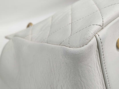 CHANEL CHANEL Matelasse Deka Coco Mark Lambskin Chain Tote Bag