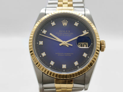 ROLEX 16233G S478455 Blue Gradient Boys' Watch