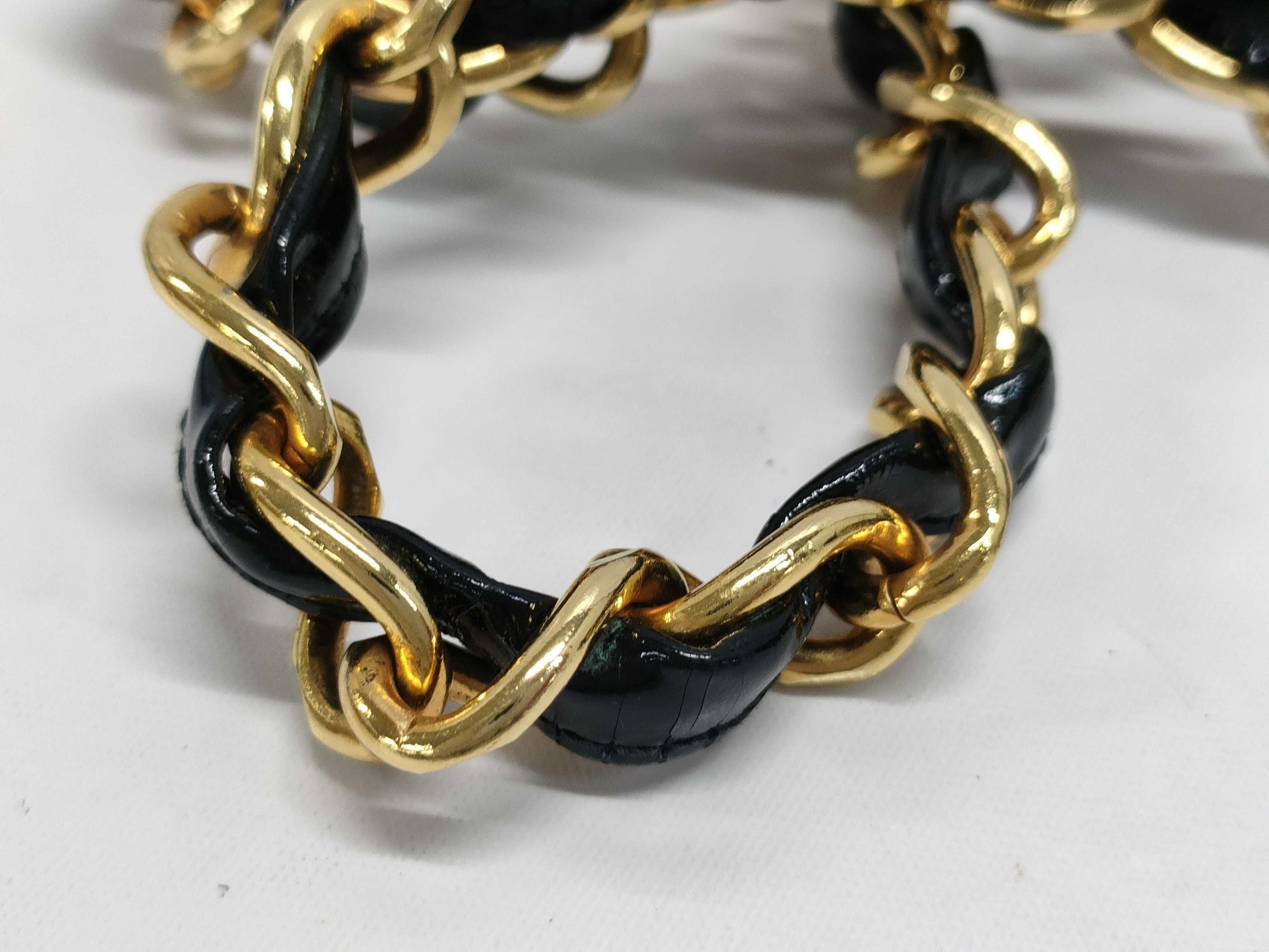 CHANEL Medium Chain Shoulder Bag with Sticker and Card