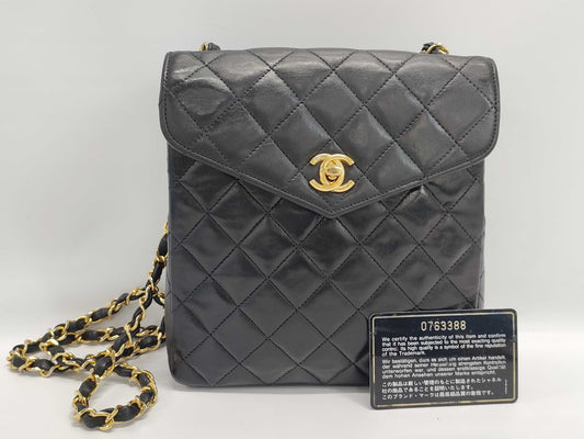 CHANEL Matelasse Chain Shoulder Bag with Sticker and Card