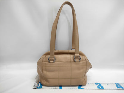 CHANEL Chocolate Bar Leather Handbag with Sticker and Card