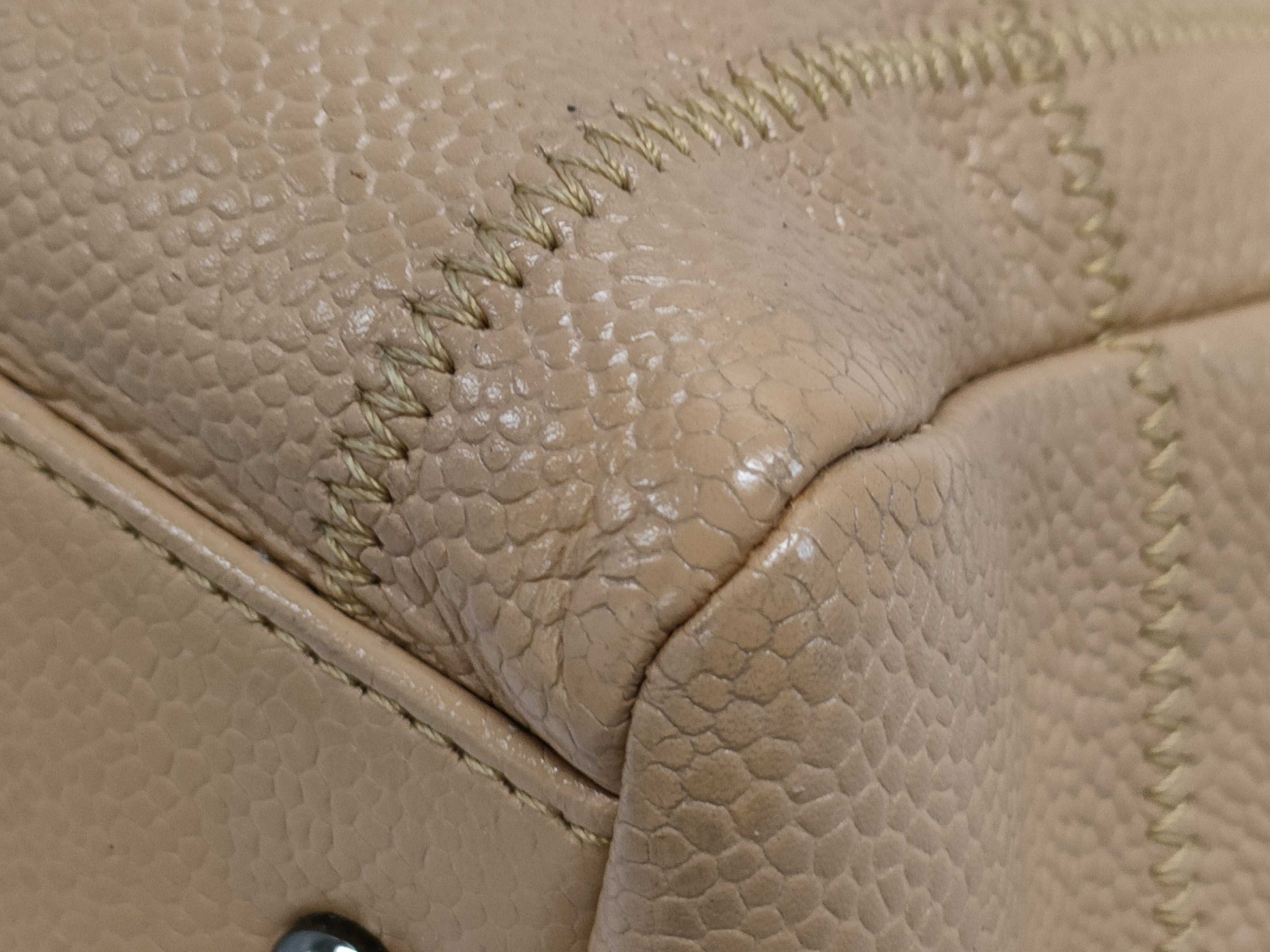 CHANEL Chocolate Bar Leather Handbag with Sticker and Card