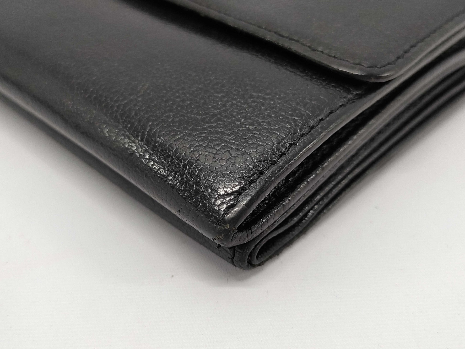 CHANEL Lambskin Folding Wallet with Cards and Stickers