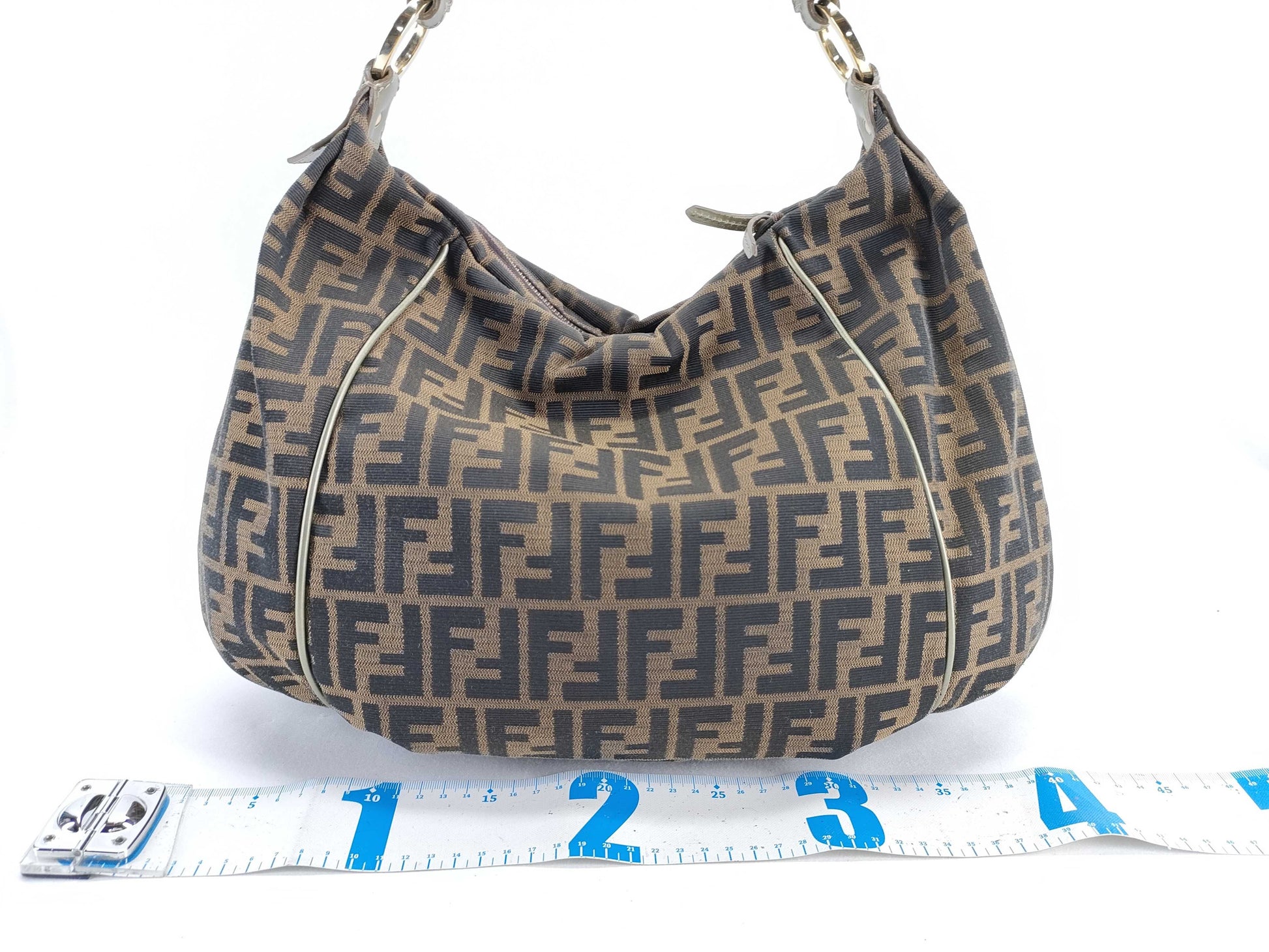 FENDI Zucca pattern shoulder bag with FENDI Zucca hardware