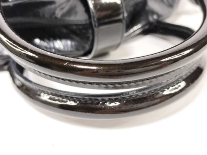 Dior Dior Patent Double Saddle Bag with Gold Hardware Handbag