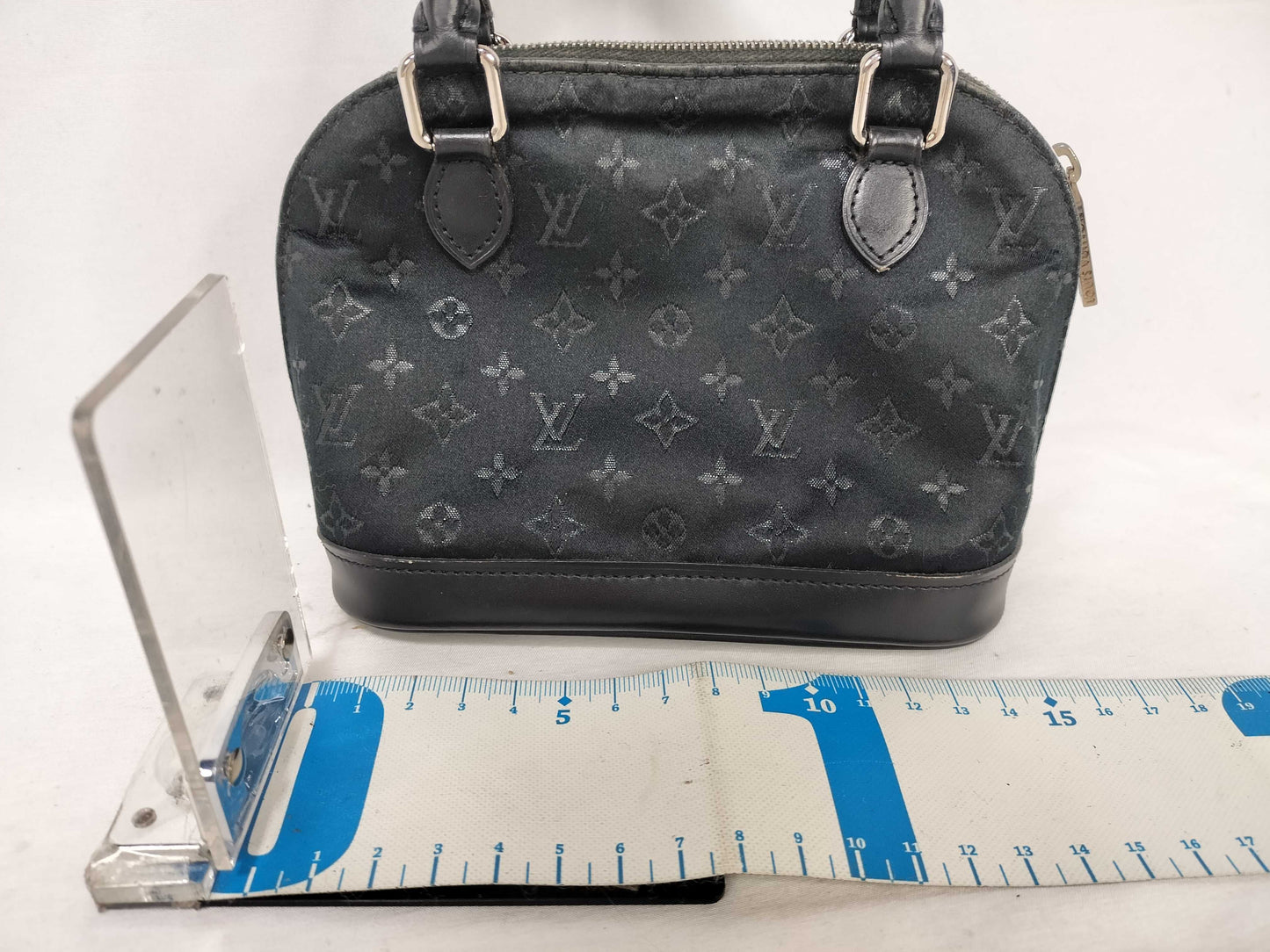 LOUIS VUITTON Monogram Satin Louis Vuitton Satin Alma Handbag
