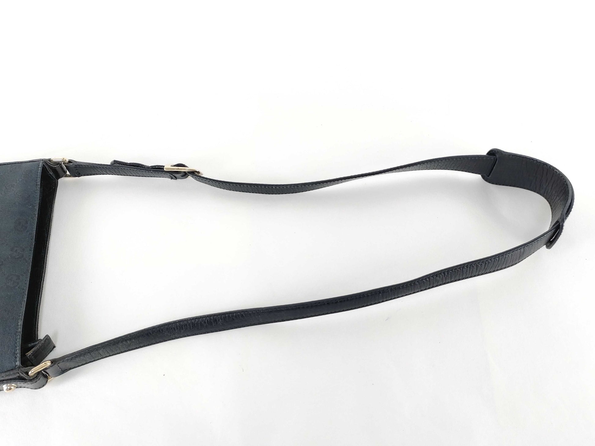 GUCCI GG Canvas Horsebit Shoulder Bag