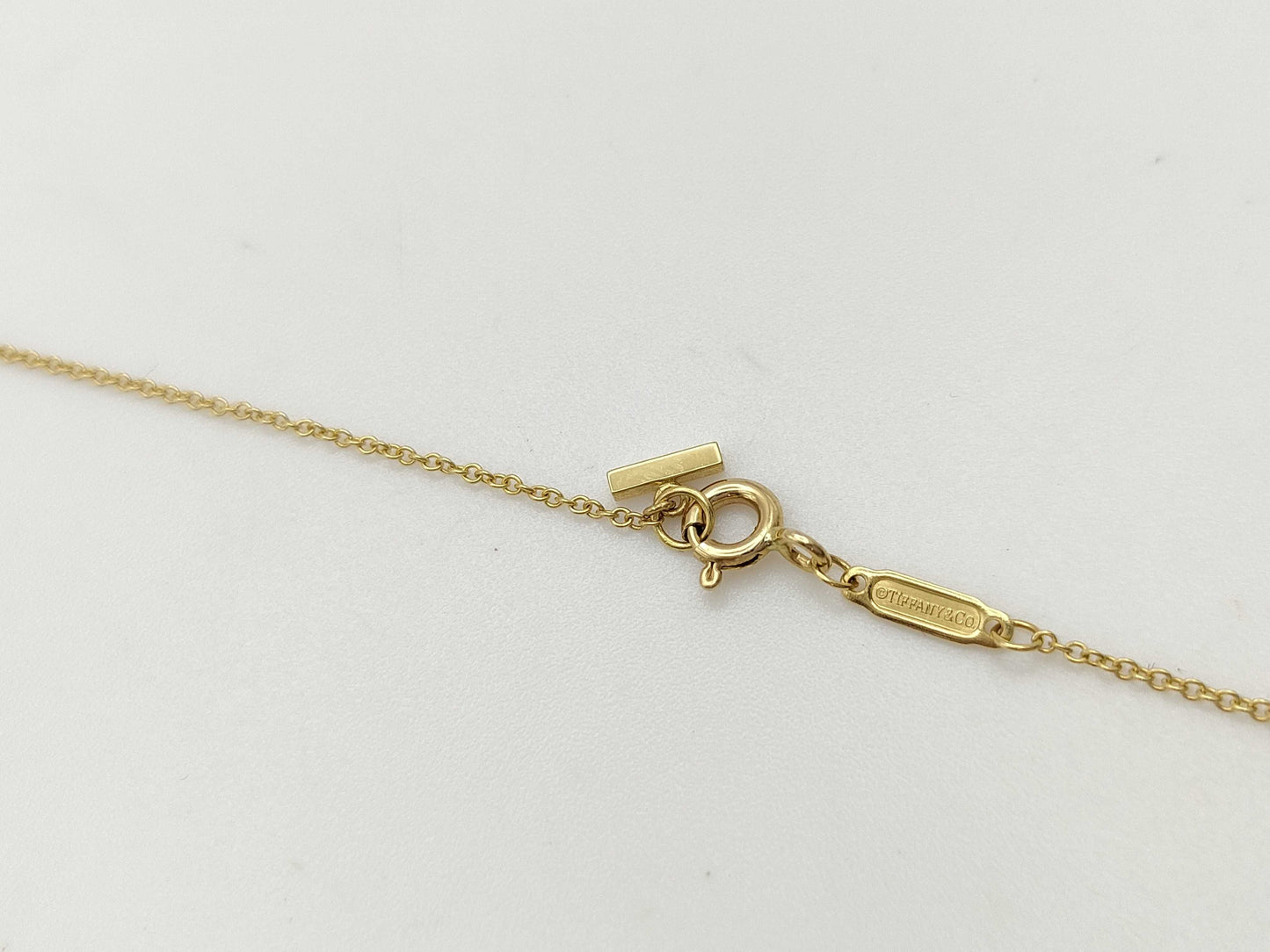Tiffany & Co. T Smile Mini YG Au750 2.3g Necklace 