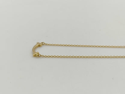 Tiffany & Co. T Smile Mini YG Au750 2.3g Necklace 