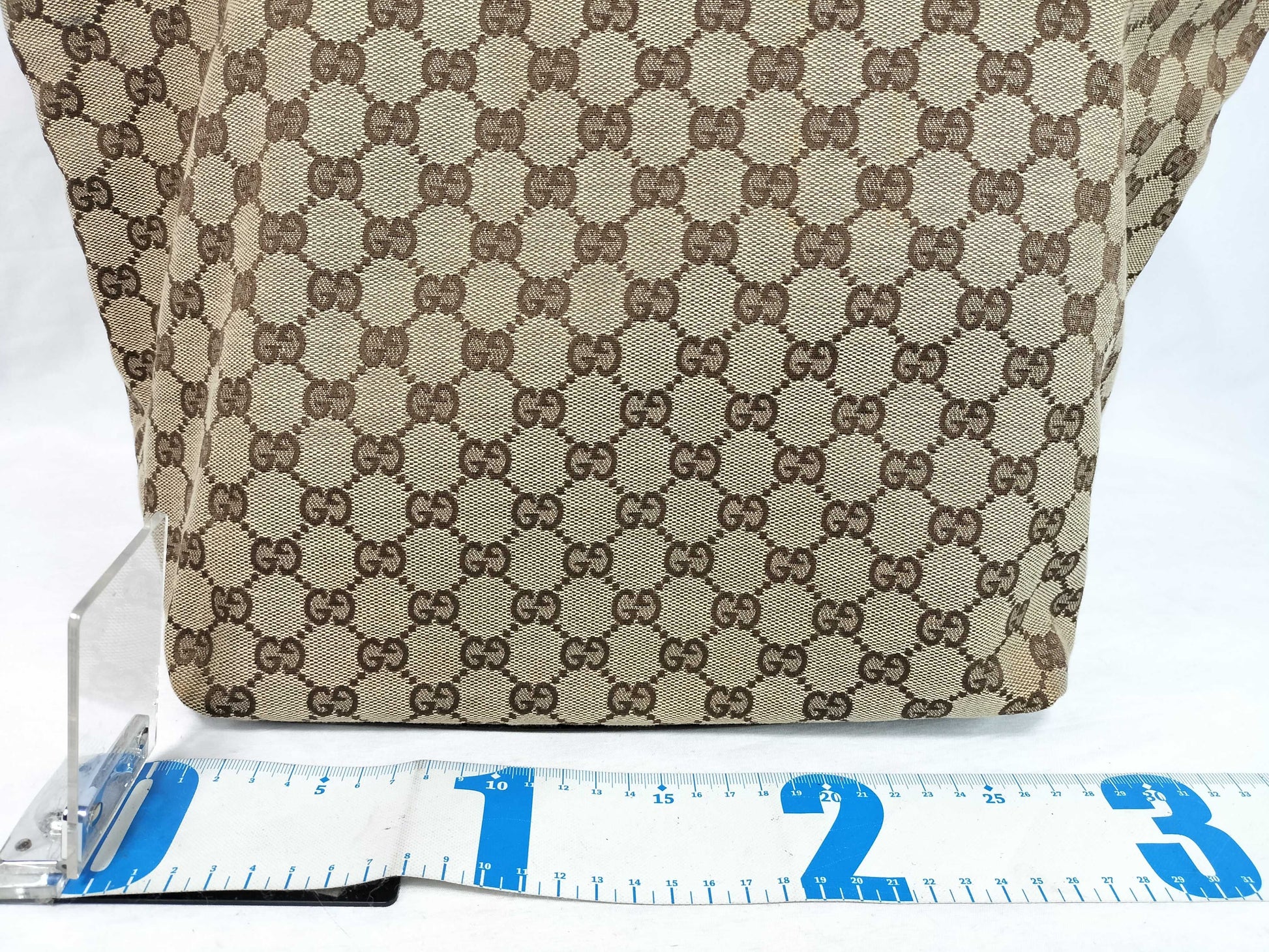 GUCCI GG Canvas Sherry Line Tote Bag