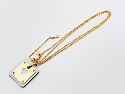 HERMES Asdecourt Necklace, Pink Gold, Z Stamp, S Mark, Sold, with Protective Seal