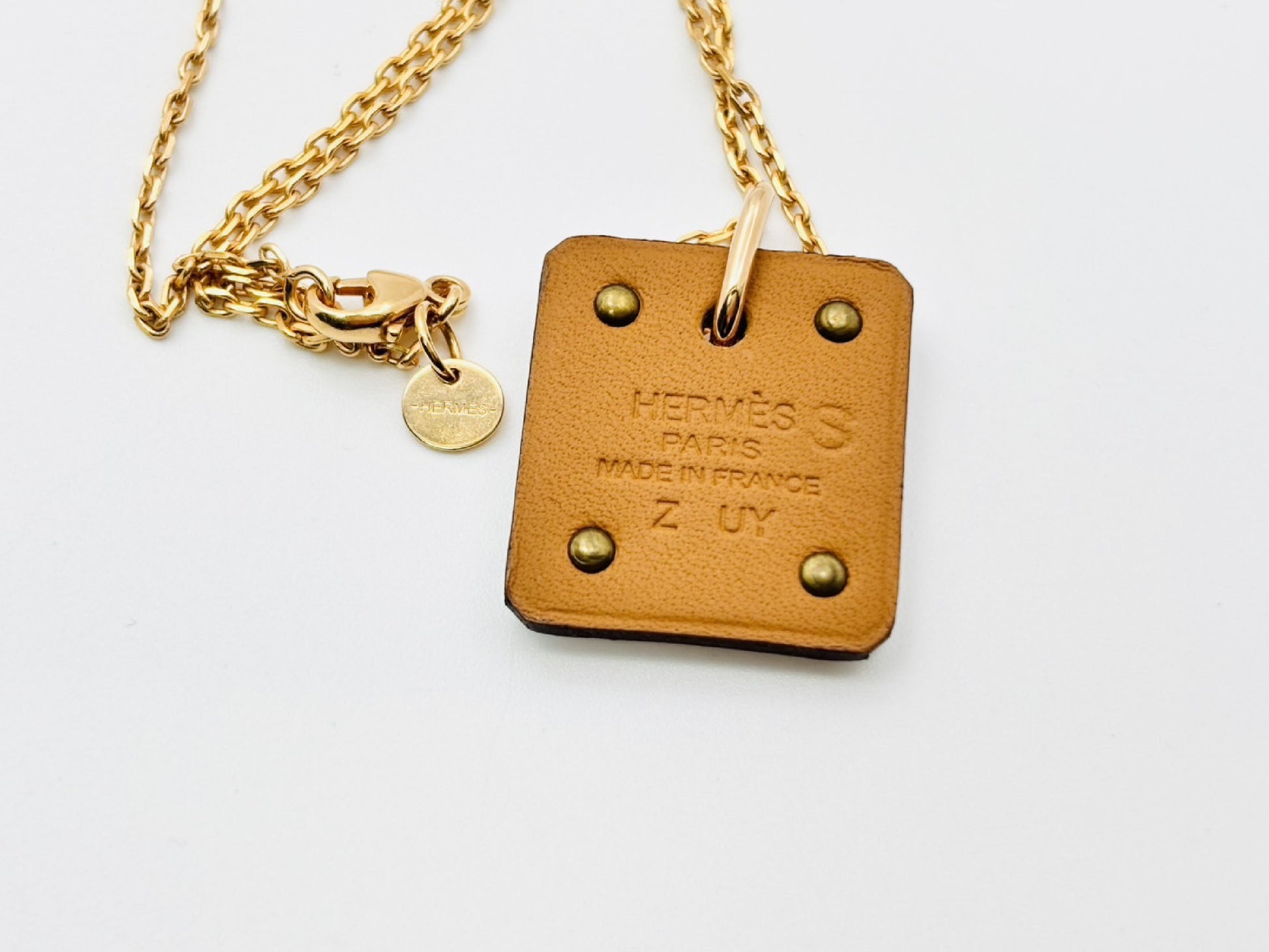 HERMES Asdecourt Necklace, Pink Gold, Z Stamp, S Mark, Sold, with Protective Seal